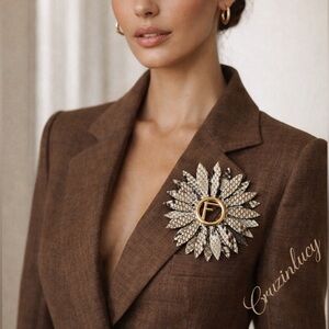 Fendi Python Leather Magnetic Brooch